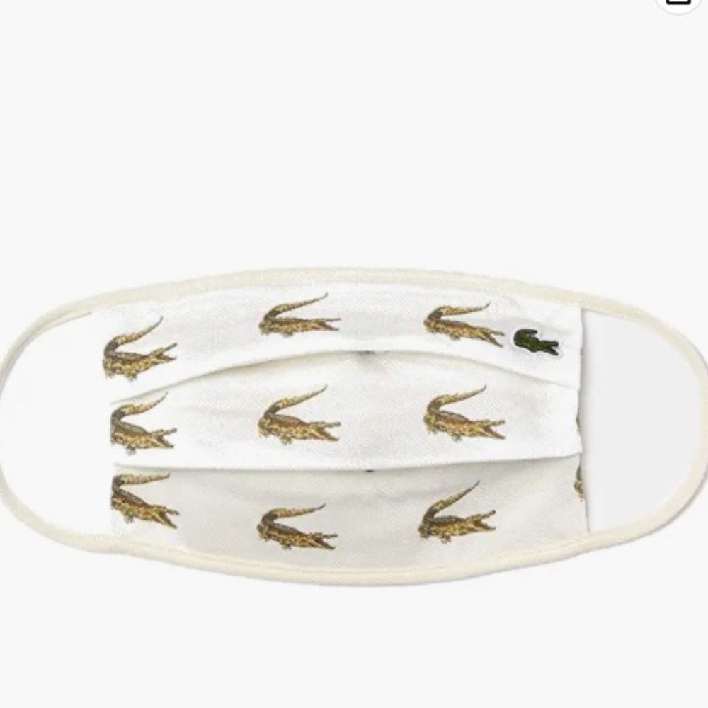 2 - Lacoste Cotton Piqué Face Masks, Sealed - Picture 2 of 5